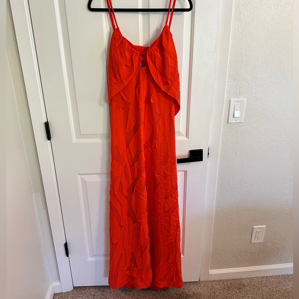 Katie Slip Dress in Scarlet